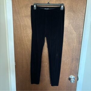 Eileen Fisher Velvet Leggings Pant Black Stretch Skinny Petite Small